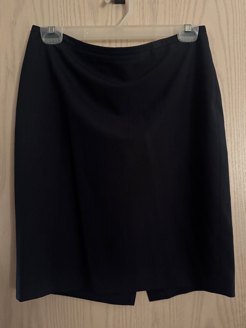 Ann Taylor Navy Pinstripe Pencil Skirt